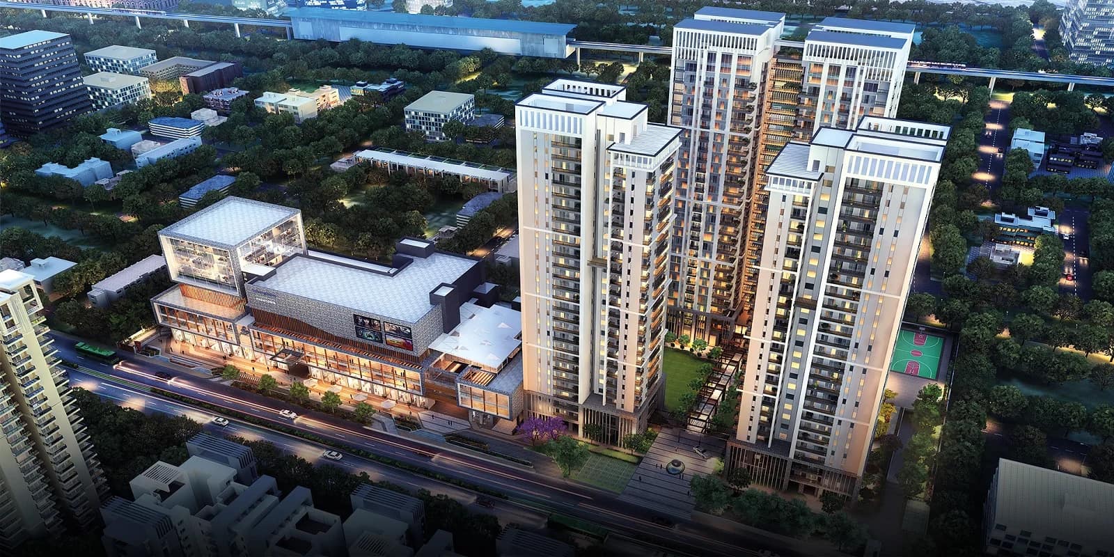 Silverglades The Melia residential towers in Sector 35 Sohna, Gurgaon